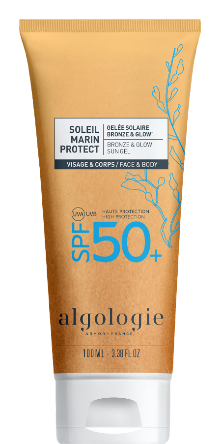 Bronzosító és ragyogó napozó gél  SPF 50+